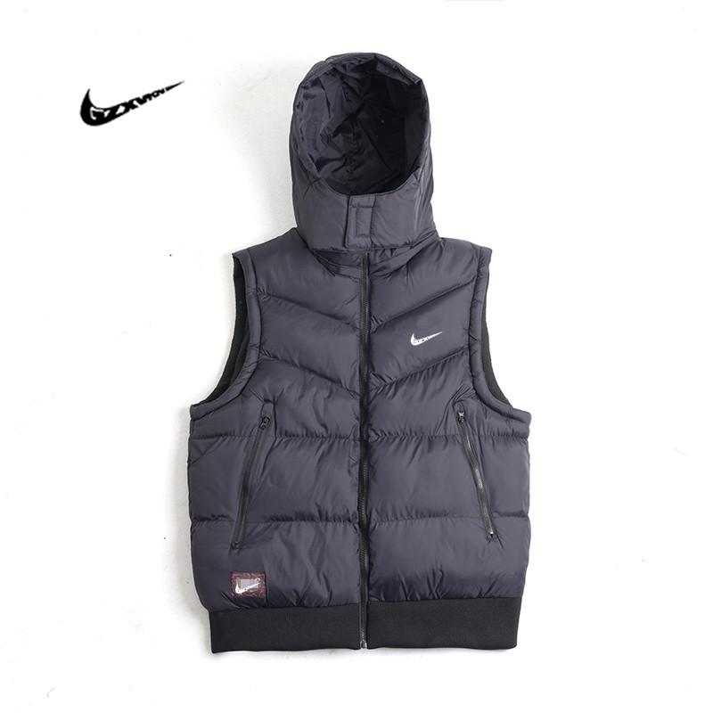 Men's Reversible Hooded Down Cotton Vest - Trendy, Loose, and Thick for Autumn/Winter