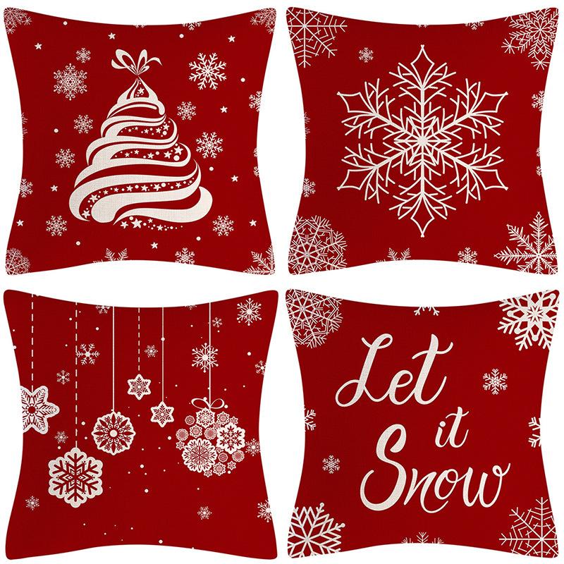 Christmas Pillowcase Combination Multi-patterned Cushion Party Festive Sofa Living Room Pillowcase Pillowcase