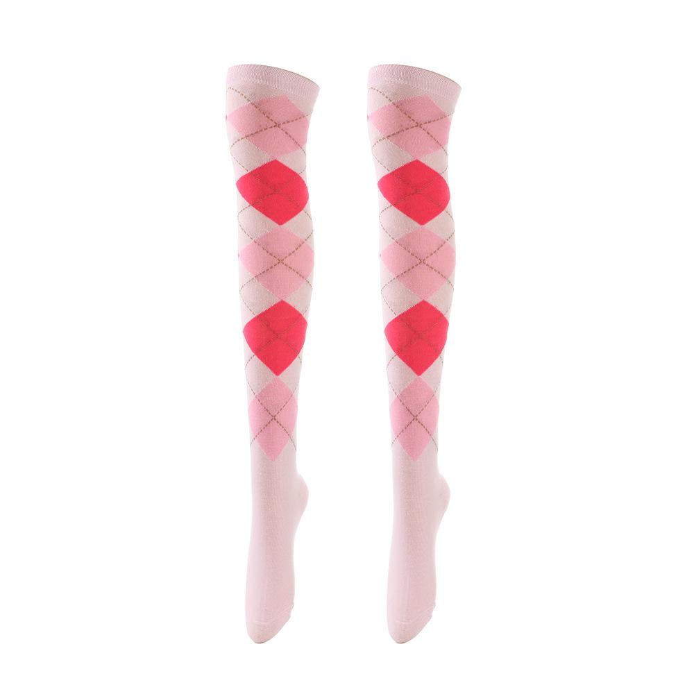 European & American Diamond Lattice Compression Leggings: High Elastic, Non-Snag, Slim Fit Cycling & Sports Socks