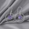 Iolite Gemstone 925 Sterling Silver Women Jewelry Hook Earrings 1.60" For Birthday EE-5-9