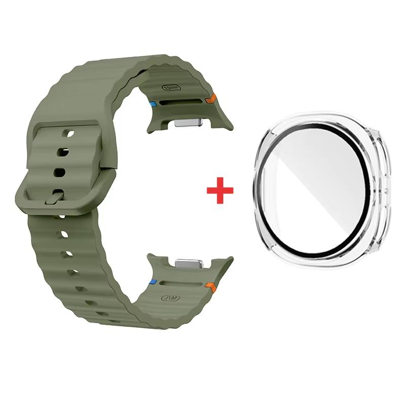 Silicone band+case for samsung galaxy watch 8 strap smartwatch Accessories sport Bracelet for correa galaxy watch 8 40/44mm case