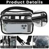 1 Pc Women Transparent Waist Bag Waterproof Clear Fanny Pack Adjustable Strap Casual Crossbody Bag Phone Storage Bags for Travel