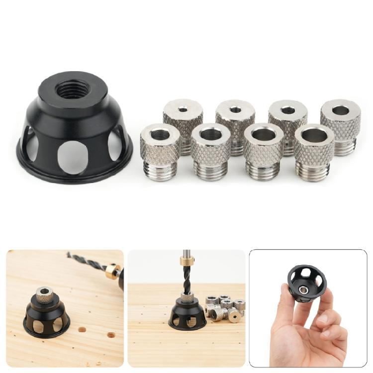 Aluminum Hole Puncher Locator Jig Centering Drill Guide 3-10mm Hinged Hole Opener Woodworking Tools Puncher Accessories