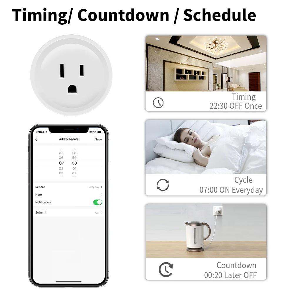 Tuya Doodle Smart WiFi Zigbee Plug: US Standard, Scene Linkage, Alexa Voice Compatible
