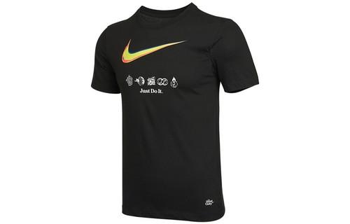 Nike Great Unity Short Sleeve Breathable Sports Tee with Logo Print XS чёрный