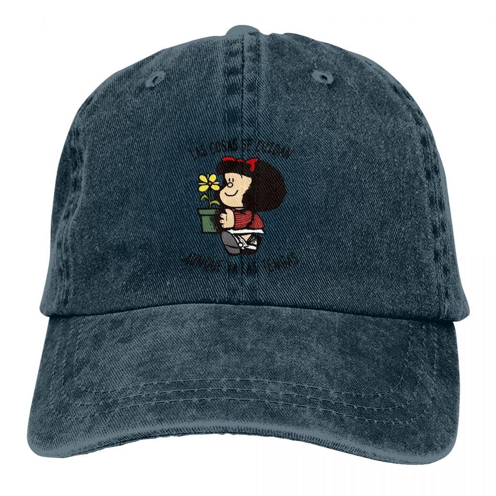 Mafalda Cartoon Multicolor Hat Dámská kšiltovka Peaked O věci je postaráno Osobní klobouky na ochranu hledí