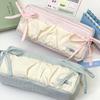 Style Cloud Toast Pen Bag With Nylon Fabric And Butterfly Ribbon Design For Girls