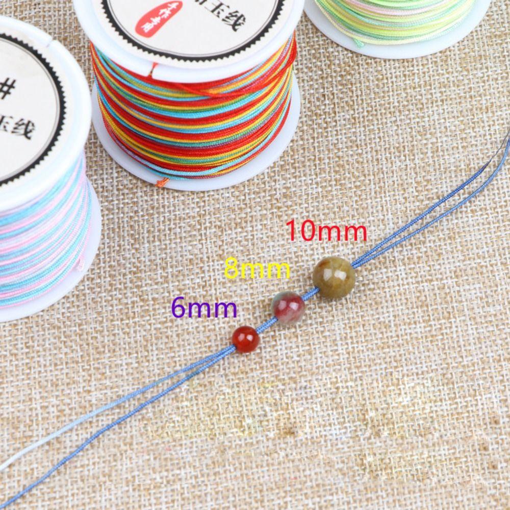 Craft Colorful Bracelet Chinese Knot Rainbow Polyester Macrame Cord Thread Cord Rope Braided String