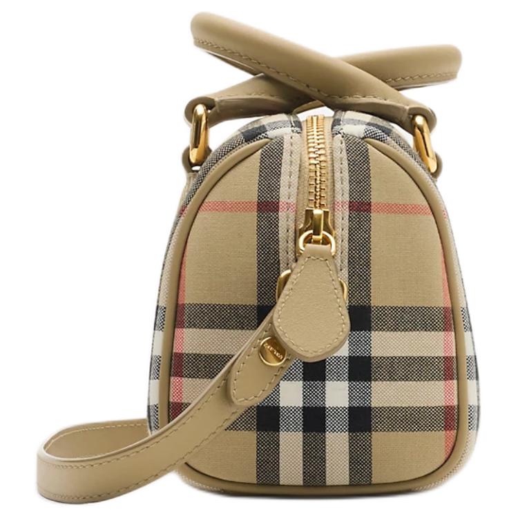 Burberry Mini Borsa in Pelle con Manico Superiore Borse da Donna Beige 81174171