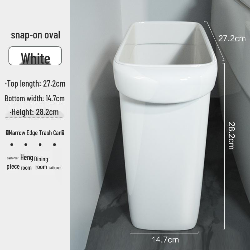 Nordic Style Corner Storage Trash Can - Lidless, Multifunctional, Press Ring Type