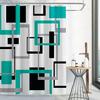 Black And White Shower Curtains Black Grey Geometric Abstract Mid Century Modern Minimalist Fabric Curtain For Bathroom Decor