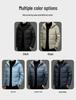 Men's Gradient Color Hooded Down Jacket - Winter Casual, Warm, Thickened Outerwear for All Ages