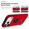 Magnetischer Ringhalter Handyhülle für iPhone 17 Air 16E 16 15 14 13 Mini Pro Max Plus mit Ständer Kunststoff Hart Stoßfeste Hülle
