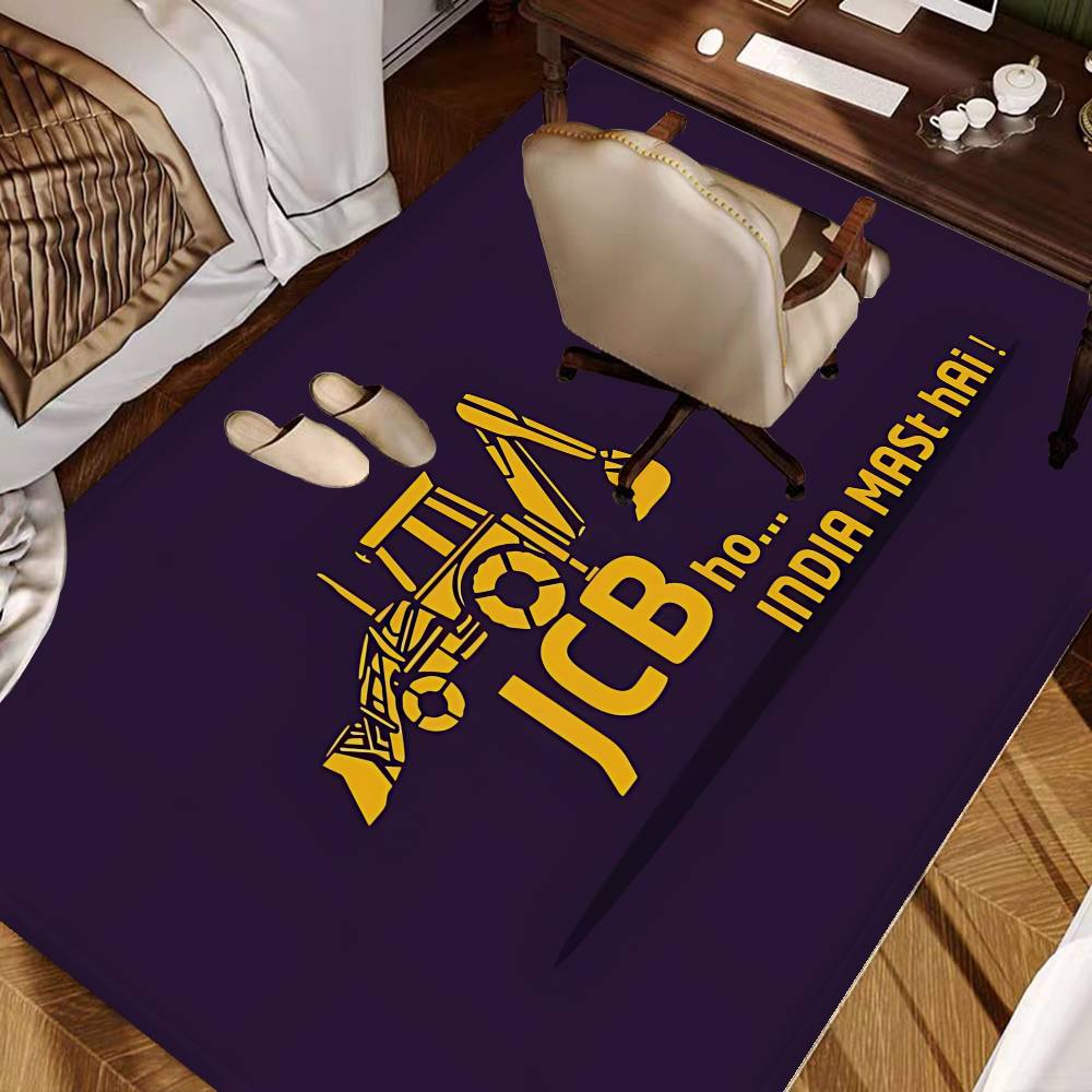 Excavator J-JCB Logo Hallway Carpet Non-Slip Laundry Room Mat Laundry Decor Balcony Child Living Room Toilet Rug