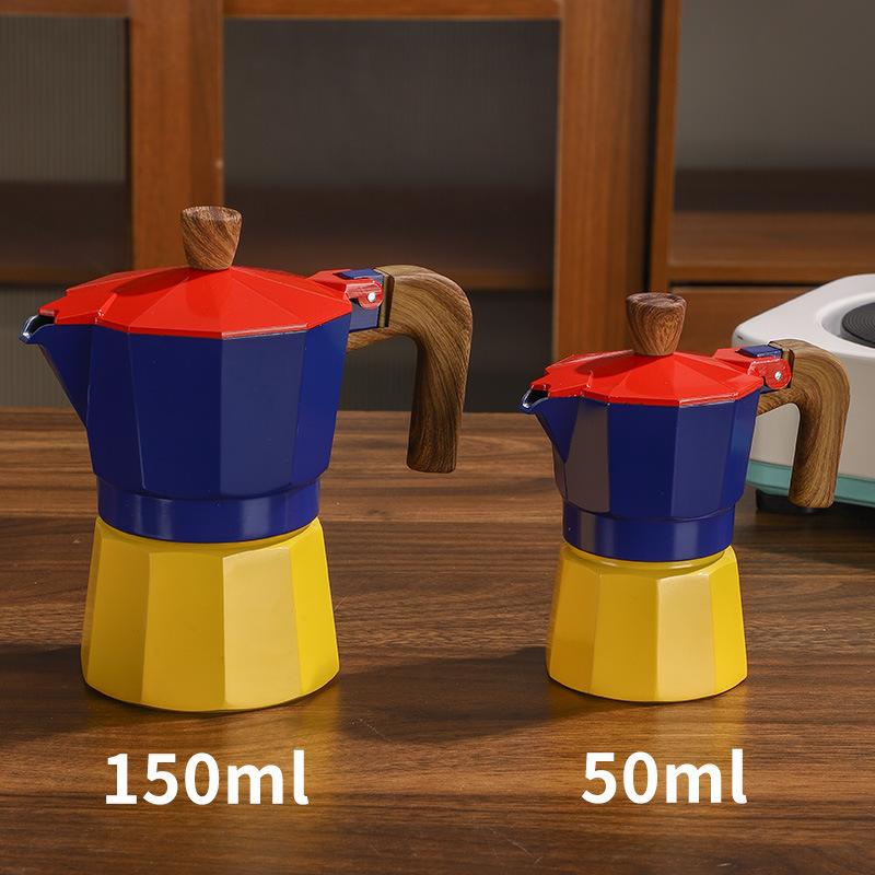 Single-valve Moka Pot Italian Small Coffee Maker for Hand Brewing At Home 1/2/3/6/9 Cups Moka Pot Coffee Brewing Utensil Set