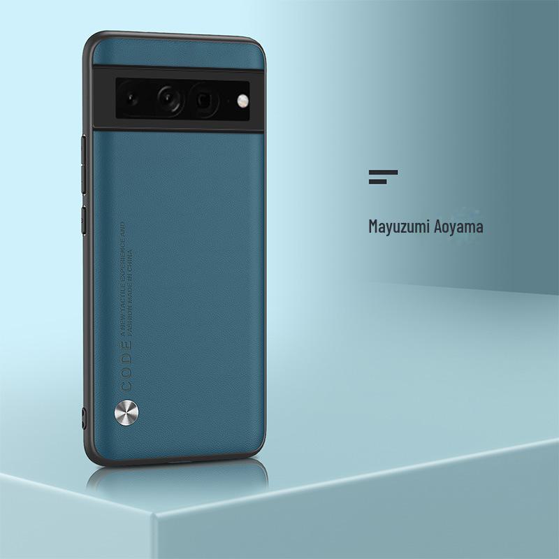 Kreativní kožený obal na telefon pro Google Pixel 7 Pro & 6A; Jednobarevné, Jednoduchý design, Ochranný kryt