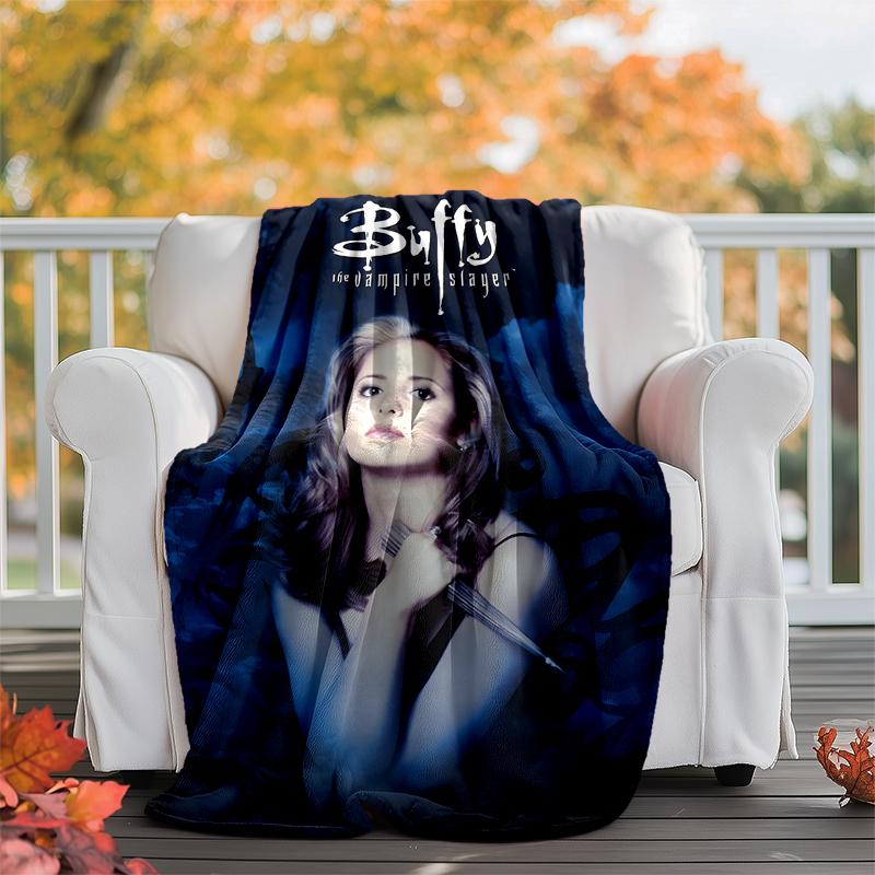 Buffy Flannel Blanket Soft Warm All-Season Throw, Design for Camping, Car Travel, Hiking Sofa, Bed, Office Perfect Gift for Parties