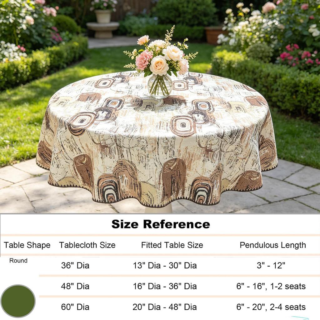 Kitchen Dining Table Protection Thickened Cotton Fabric Round Table Cloth