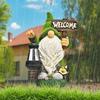 Solar Garden Gnome Resin Ornament for Outdoor Decoration