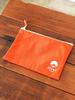 Beams Japan Logo Flat Pouch, Large, Orange, Free Size