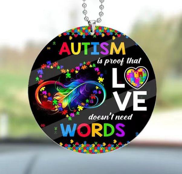 Acrylic Playful Car Decor Quirky Cartoon Hanging Ornament Versatile Bag And Home Use