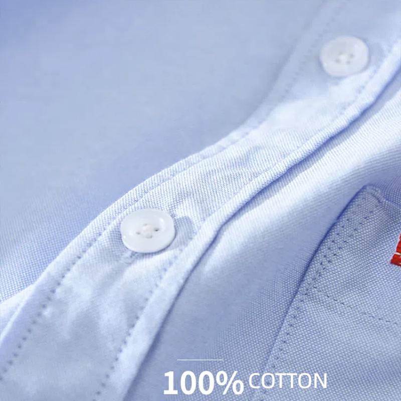 Korean Fashion Mens Long Sleeved Shirts Versatile Solid Color Classical Shirt 100cotton Men Clothing Casual Tops