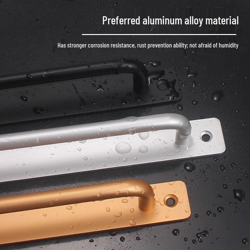 Aluminum Alloy Anti-Theft Hole-Free Handle for Doors and Showers