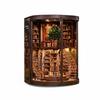 Bibliotheks-Vignette mit Licht DIY Holzbausatz Beleuchtete Miniatur für Bastler, Erwachsene,