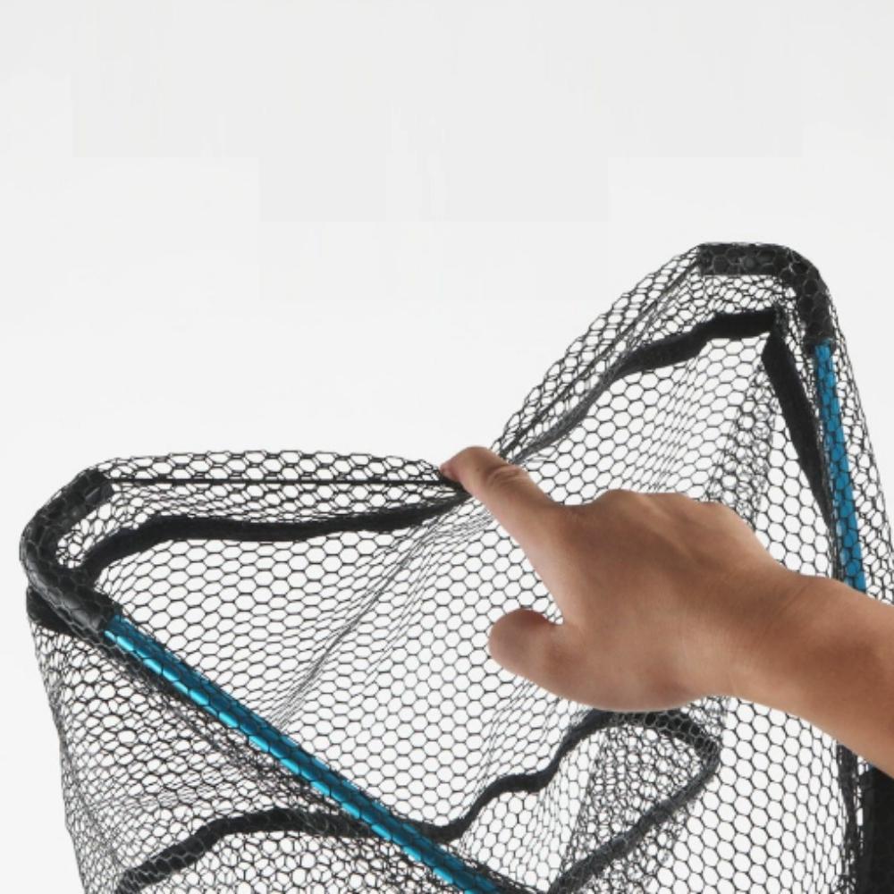 Fishing Net Folding Landing Net Collapsible Fishing Nets with Telescopic Pole Handle Durable Rubber Coating Knot less Mesh