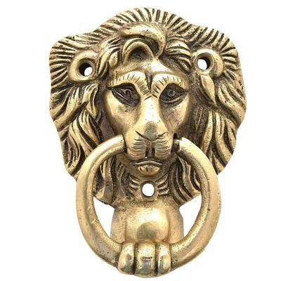 Brass Majestic Lion Door Knockers - Royal Touch Door Decoration - Multicolor Main Door Accessories Items
