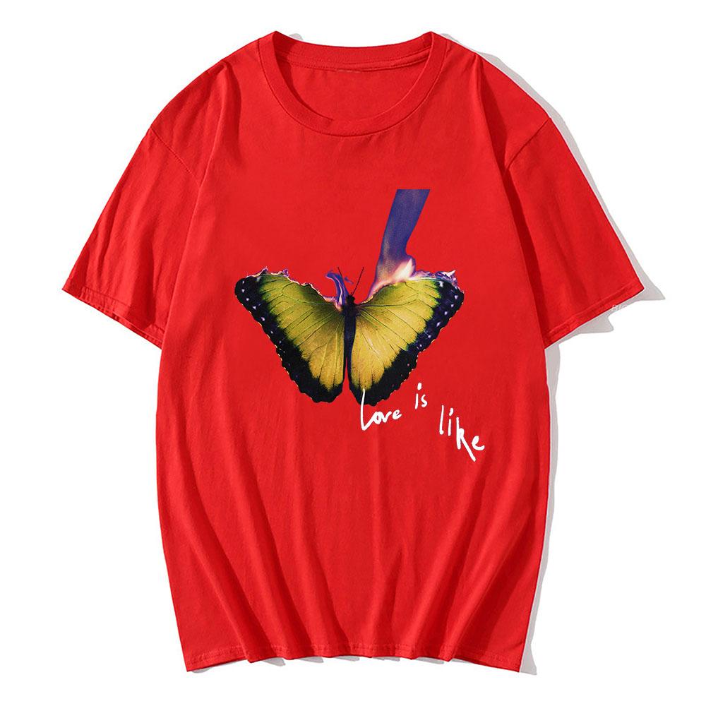 MAROON 5 Love Is Like Tour T-shirt Album Graphic Printing Tshirts Grunge Fashion Unisex Streetwear Cotton Summer Men T Shirt Top