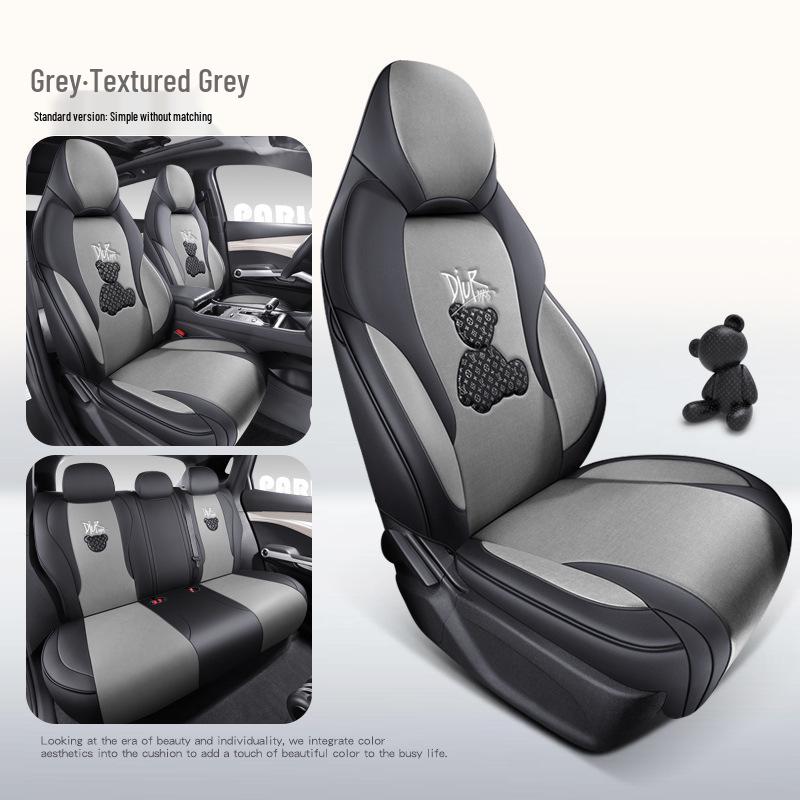BYD Yuan Plus Universal Cartoon Car Seat Cushion - Full Coverage, All-Season Technology Cloth