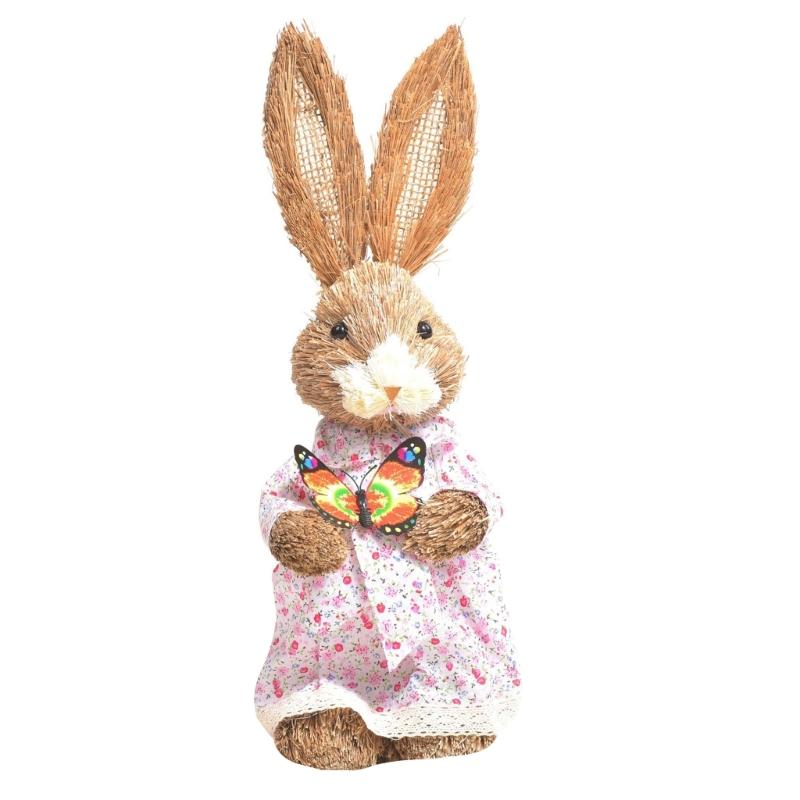 

Пасхальный кролик, искусственные соломенные кролики, украшения для тематической пасхальной вечеринки, украшения для дома и сада, свадебные украшения, ремесло
