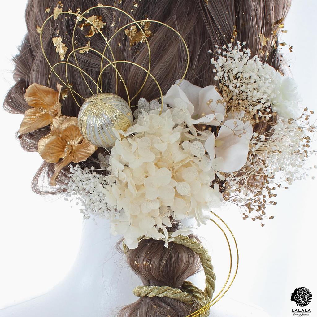 beauty Gorgeous hair ornament perfect for entrance fireworks and 20th birthday gatherings 2150 [LALALA flowers] coming-of-age ceremonies, graduations,