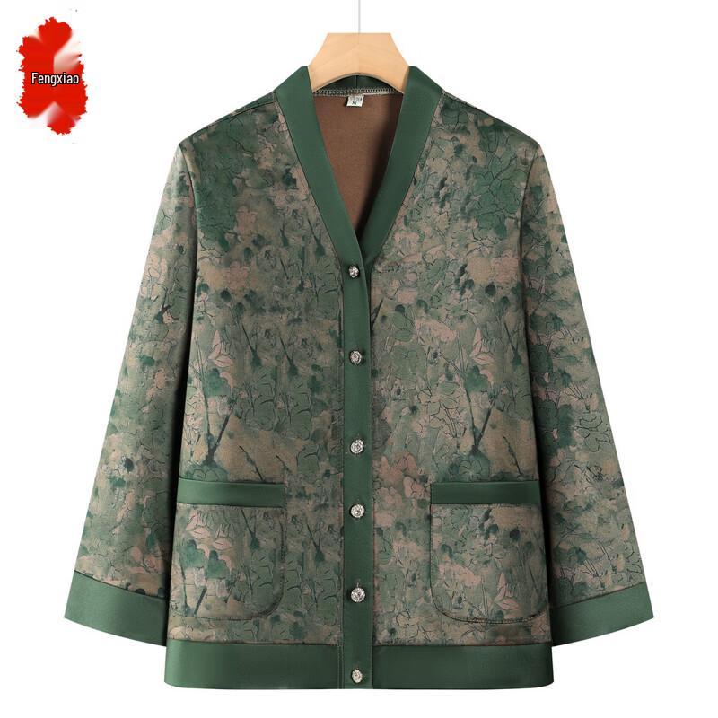 

Элегантный кардиган-блузка большого размера с цветочным принтом 3XL