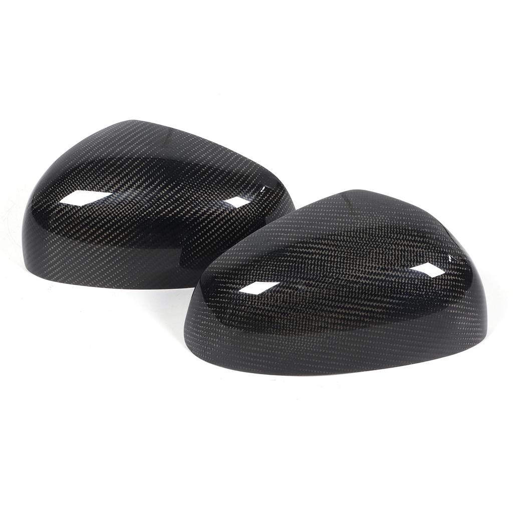 Pair Rearview Wing Mirror Cover Carbon Fiber Sticker Trim Fit for Smart Fortwo 2009‑2014