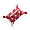 New Year's Festive Tissue Box, Creative Pom-pom Tissue Pack, Christmas-themed Heart-shaped Red Series
