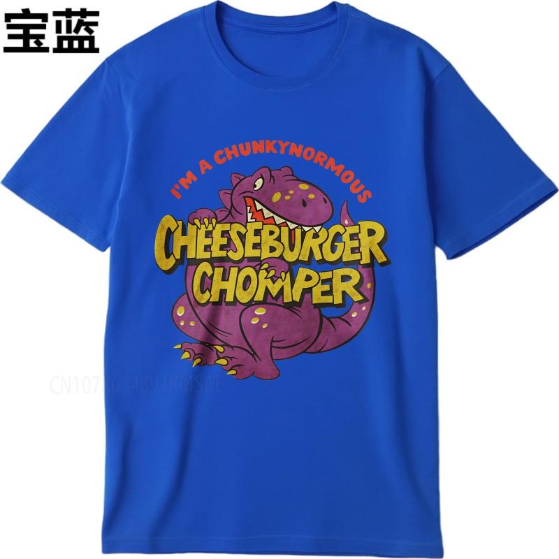 Daily Wear summer Man tshirt Im A Chunkynormous Cheeseburger Chomper Short Sleeve Soft ONeck tops summer cotton men tshirt