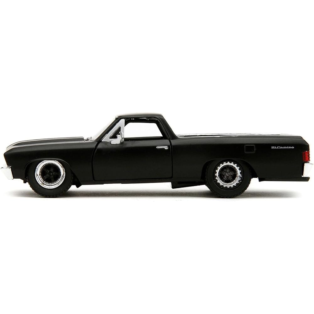 JADA TOYS 1/32 Scale Chevy El Camino 1967 Matte Black Model Car Fast & Furious 10 Collectible Vehicle