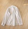 Spring 2026 Trendy Cartoon Cat Embroidered Striped Long Sleeve Lapel Shirt for Women