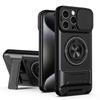 KEYSION Magnetic Phone Case for iPhone 13 14 15 Pro Max 15 Plus Slide Camera Protection Upright Kickstand Shockproof Back Cover