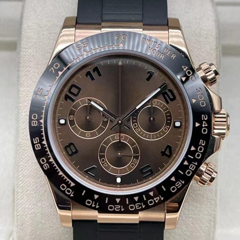 Rolex Daytona 40mm Diamond-Inlaid Multifunctional Automatic Mechanical Men's Watch.