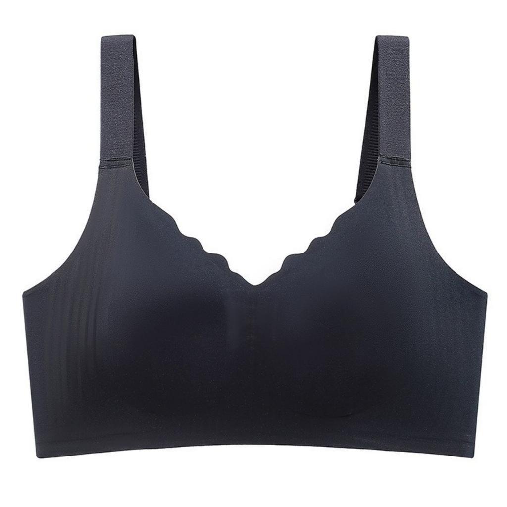 Ultra Thin Soft Support Jelly Bra for Women with Large Chest, Small and Seamless Without Steel Ring, Gathered and Supported Bra