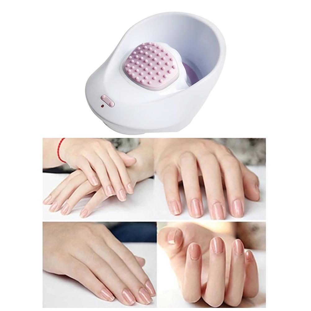 

Электрический массажер для замачивания ногтей Маникюрная чаша для рук Вибрационный спа-массаж Расслабляющий маникюр US Plug белый