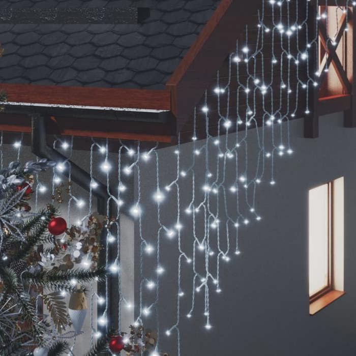 VidaXL LED Icicle String Lights Christmas Decoration Christmas Light Holiday Decoration Garden Outdoor 10 M 400 LED 328911