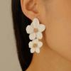Elegant Alloy Flower Pendant Necklace and Earrings Set for Women - Fashionable, High-End, and Versatile.