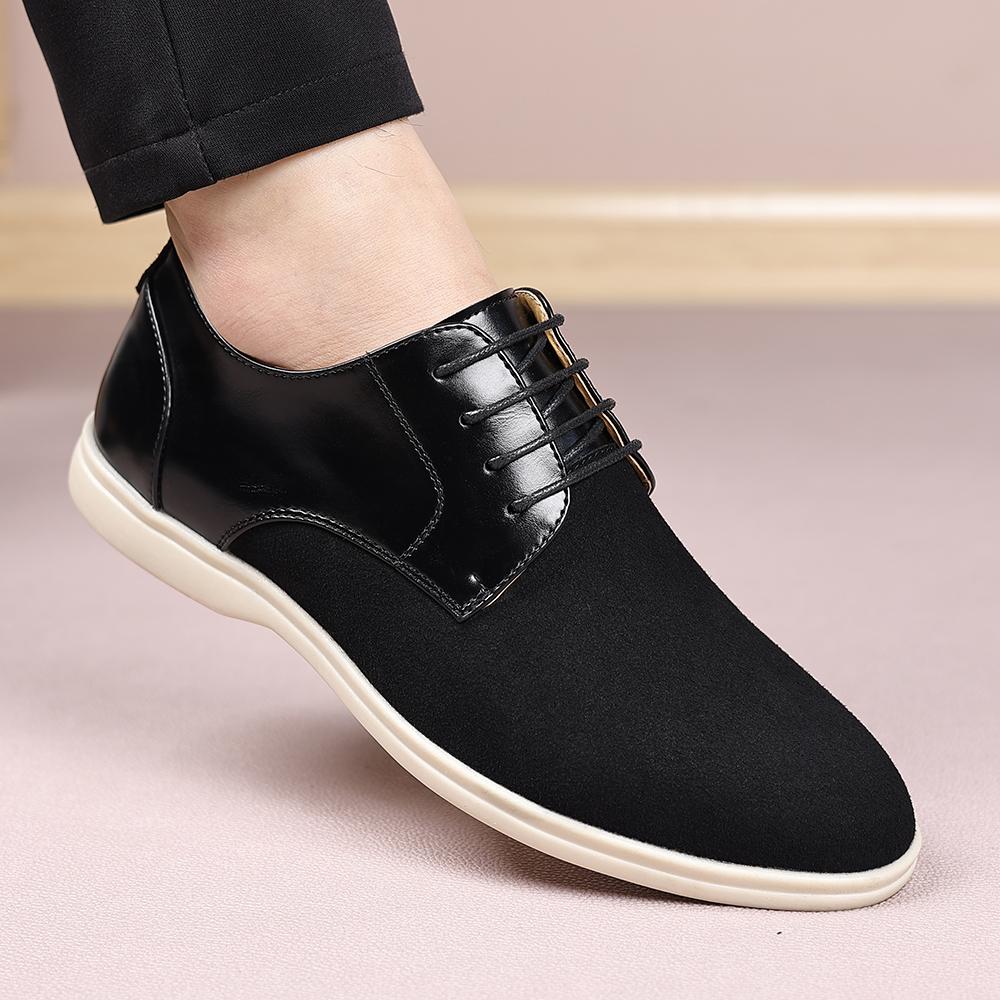 Pantofi noi casual de toamnă din piele pentru bărbați, rezistenți la uzură, cu talpă moale, pentru exterior și birou, pantofi de afaceri, pantofi Oxford plate de designer