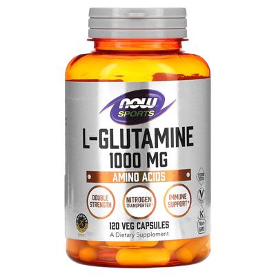 Sports, L-Glutamine, Double Strength, 1,000Mg, 120 Veggie Caps