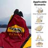 Coperta in Flanella con Stampa Logo AS Roma Alta Qualità Calda Confortevole Coperta per Tutte le Stagioni Perfetta per Regali Decorazione per la Casa