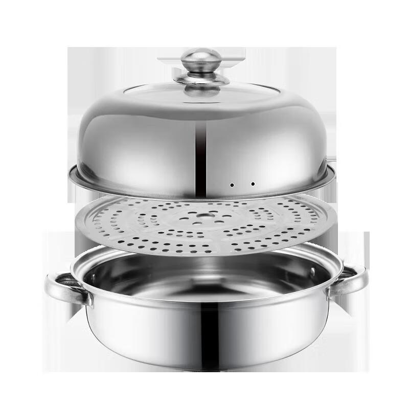 Adneny Odin 28cm 410 Edelstahl Dampfgarer & Suppentopf